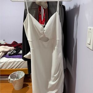 Windsor White Dress with Spaghetti Straps